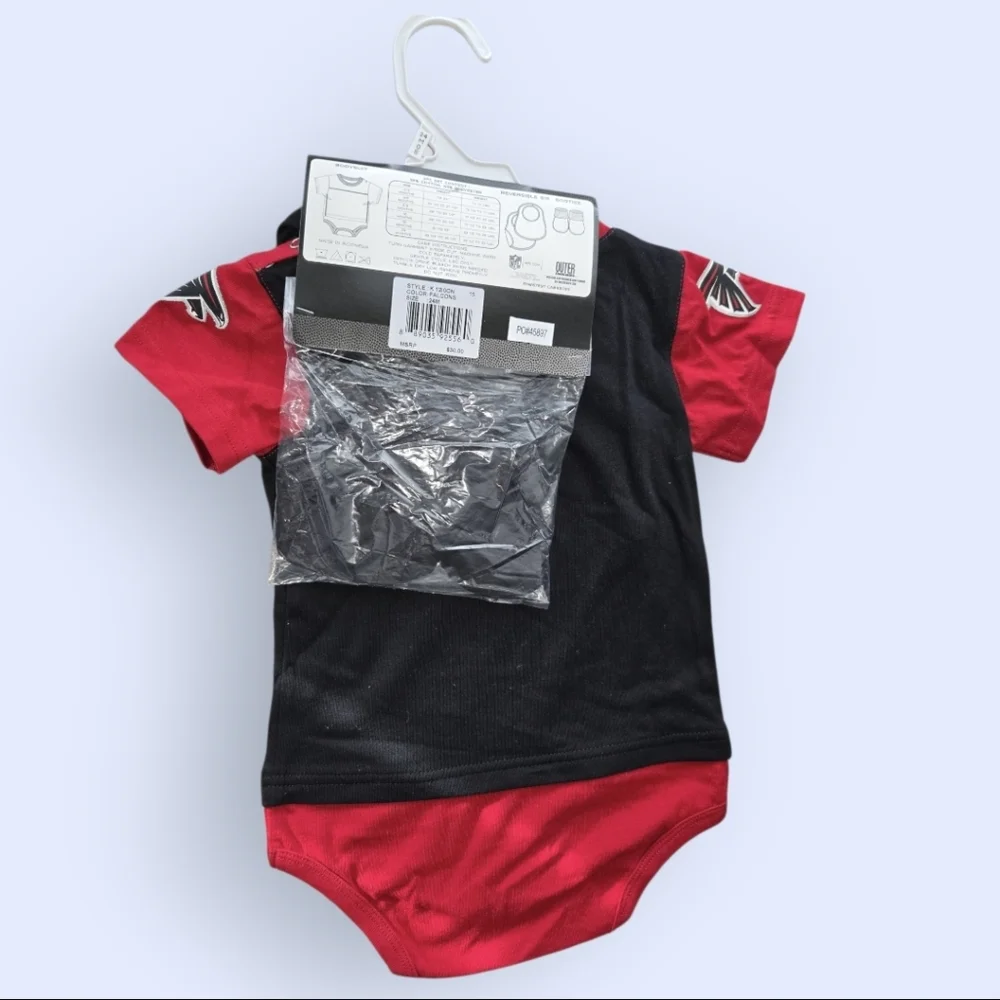 NFL Team Atlanta Falcons Baby Bodysuit Set -24M